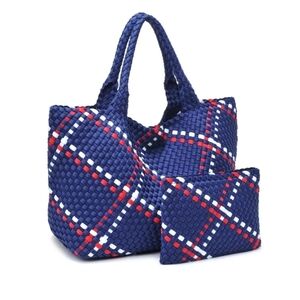 Large Woven Neoprene Tote handbag